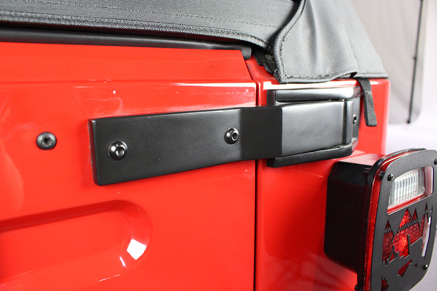 Jeep TJ Tailgate Hinge Pair 97-06 Wrangler TJ Powdercoat Black Kentrol