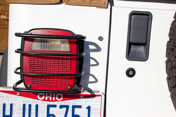 JEEP CJ/YJ/TJ Taillight Guard Pair 76-06 CJ and Wrangler YJ/TJ Powdercoat Black Kentrol