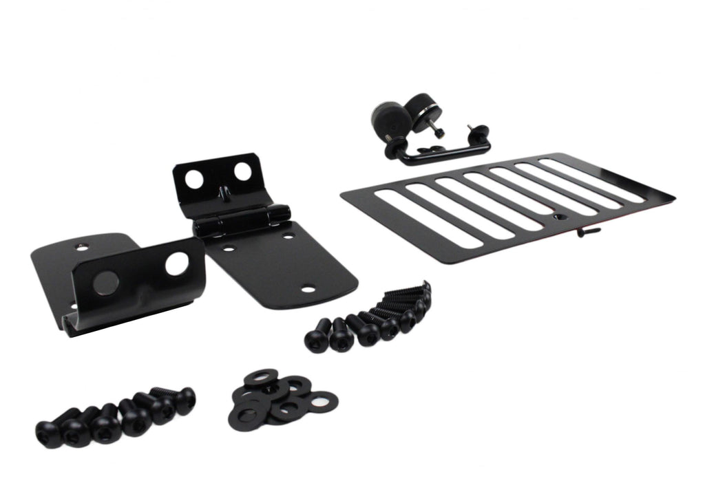 Jeep TJ Hood Kit Without Hood Catch 98-06 Wrangler TJ Powdercoat Black Kentrol