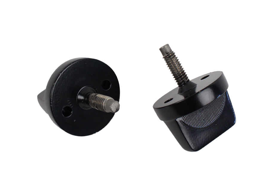 Jeep CJ/YJ Windshield Knobs Pair 76-95 CJ and Wrangler YJ Powdercoat Black Kentrol