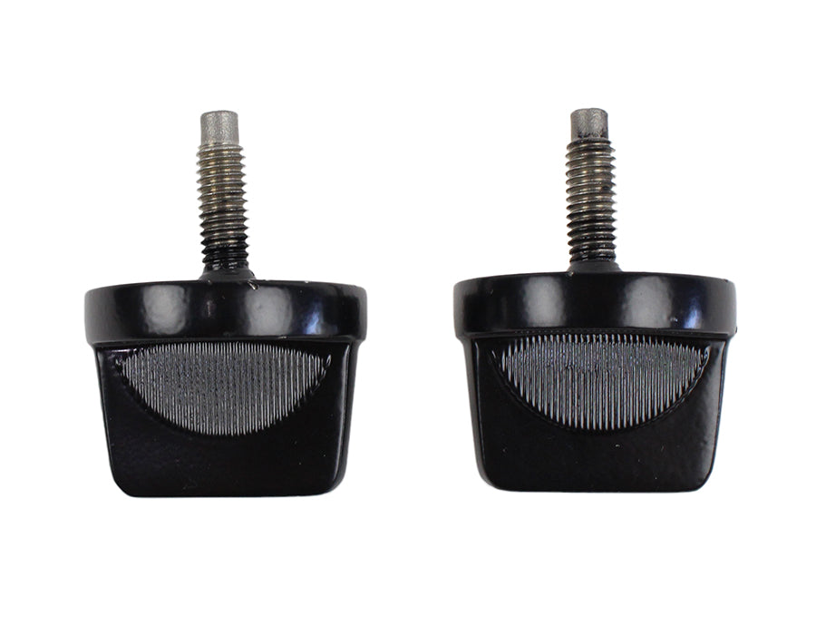 Jeep CJ/YJ Windshield Knobs Pair 76-95 CJ and Wrangler YJ Powdercoat Black Kentrol