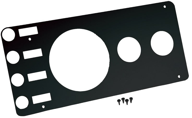 Jeep CJ Gauge Cover Without Radio Opening 76-86 CJ Powdercoat Black Kentrol