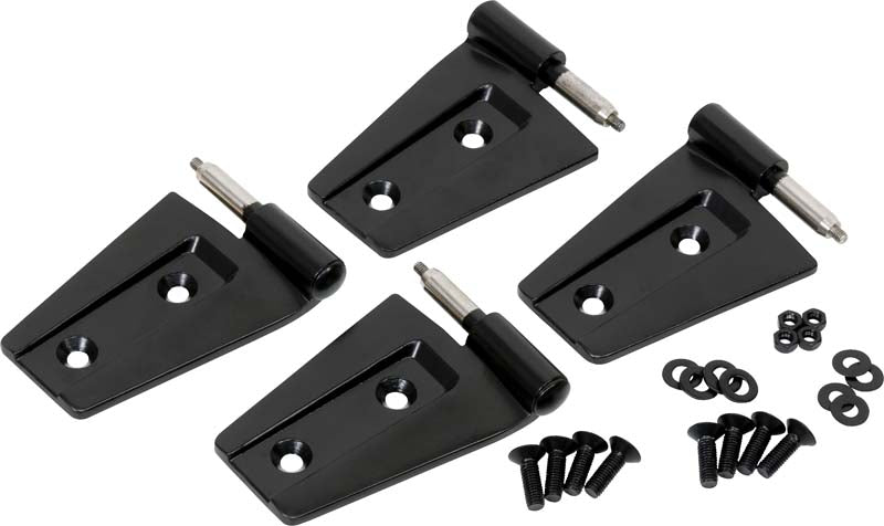 Jeep JK Door Hinge Set 4 Pieces 2 Door 07-18 Wrangler JK Powdercoat Black Kentrol