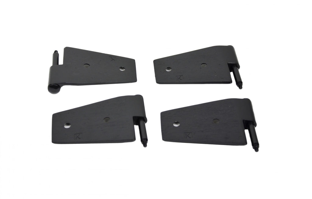Jeep JK Door Hinge Set 4 Pieces 2 Door 07-18 Wrangler JK Powdercoat Black Kentrol