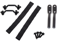 Load image into Gallery viewer, Jeep TJ Polished Stainless Door Strap Kit For Wrangler TJ Black Powdercoat Stainless Steel Kentrol