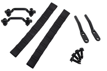 Load image into Gallery viewer, Jeep CJ/YJ Door Strap Kit For 76-95 Jeep CJ/YJ Black Powdercoat Stainless Steel Kentrol
