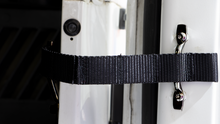 Load image into Gallery viewer, Jeep CJ/YJ Door Strap Kit For 76-95 Jeep CJ/YJ Black Powdercoat Stainless Steel Kentrol