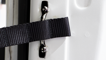 Load image into Gallery viewer, Jeep CJ/YJ Door Strap Kit For 76-95 Jeep CJ/YJ Black Powdercoat Stainless Steel Kentrol