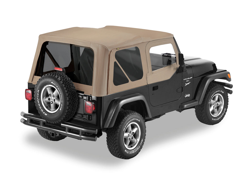 Replace-A-Top for OEM Hardware For Jeep 1997-2002 Wrangler TJ Tinted Dark Tan Door Skins Included Bestop