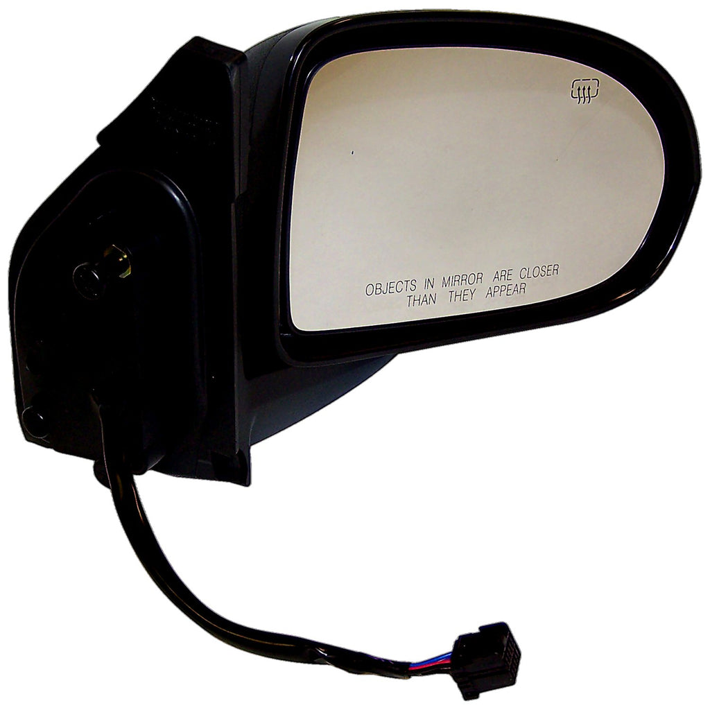 Right Power Heated, Manual Folding Mirror for 07-15 Jeep MK Compass, Black Crown Automotive