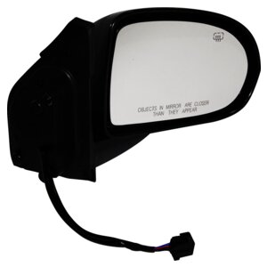 Right Power Heated, Manual Folding Mirror for 07-15 Jeep MK Compass, Black Crown Automotive