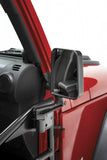 Jeep Mirror Replacement Set For Jeep 1987-1995 Wrangler YJ Slotted Arm Design Black Cast Aluminum Bestop - 51262-01 - Bestop