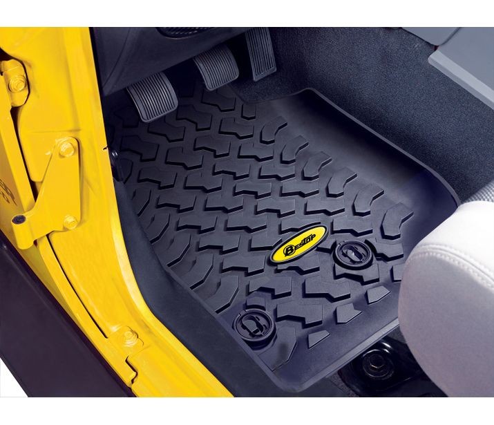 Jeep Front Floor Mats For Jeep 2014-2018 Wrangler JK Black Pair Bestop