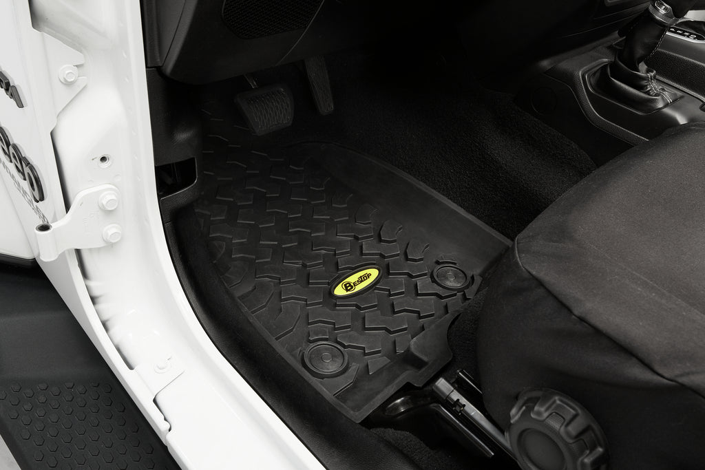 Floor Mats Jeep '20-26 Gladiator '18-26 Wrangler JL Front Black Bestop