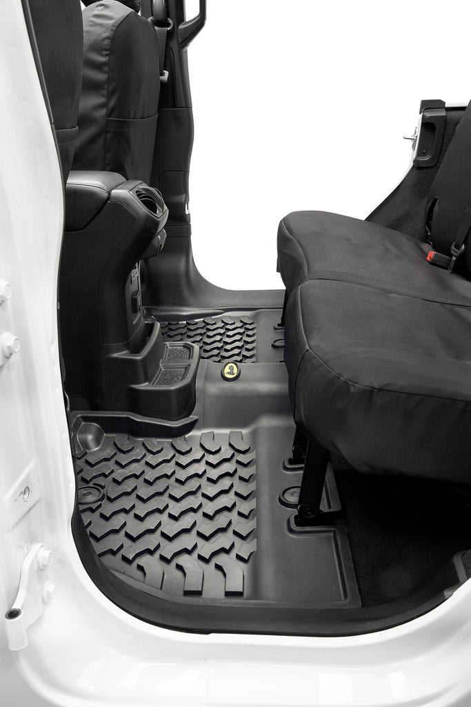 Jeep Rear Floor Mats For Jeep 2018-Current Wrangler JL Black Each Bestop