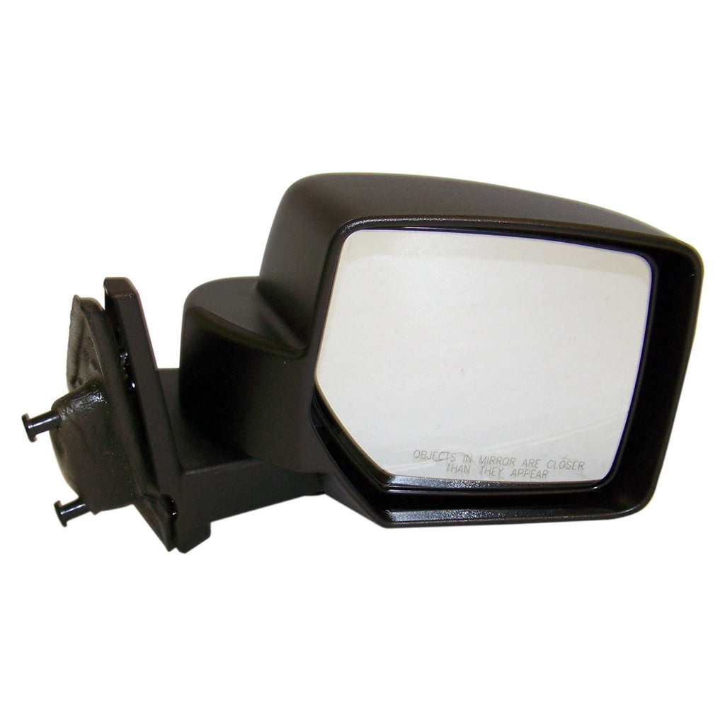 Black ; Right Manual, Manual Folding Mirror for 2007-2014 Jeep MK Patriot Crown Automotive