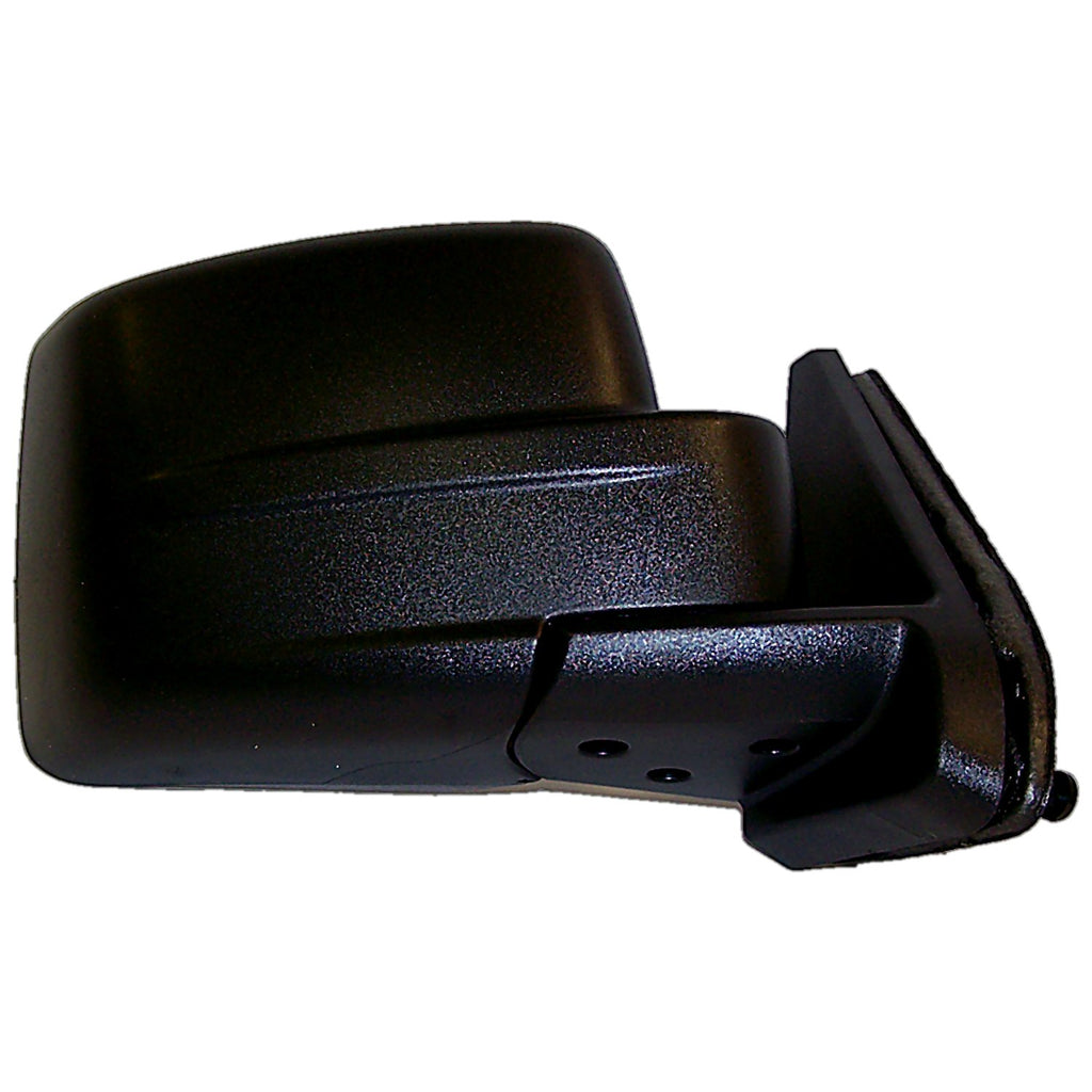 Black ; Right Manual, Manual Folding Mirror for 2007-2014 Jeep MK Patriot Crown Automotive