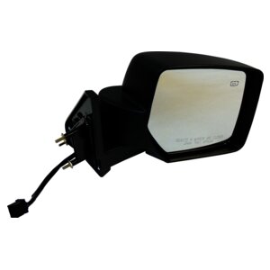 Black ; Right Power, Heated, Manual Folding Mirror for 11-15 Jeep MK Patriot Crown Automotive