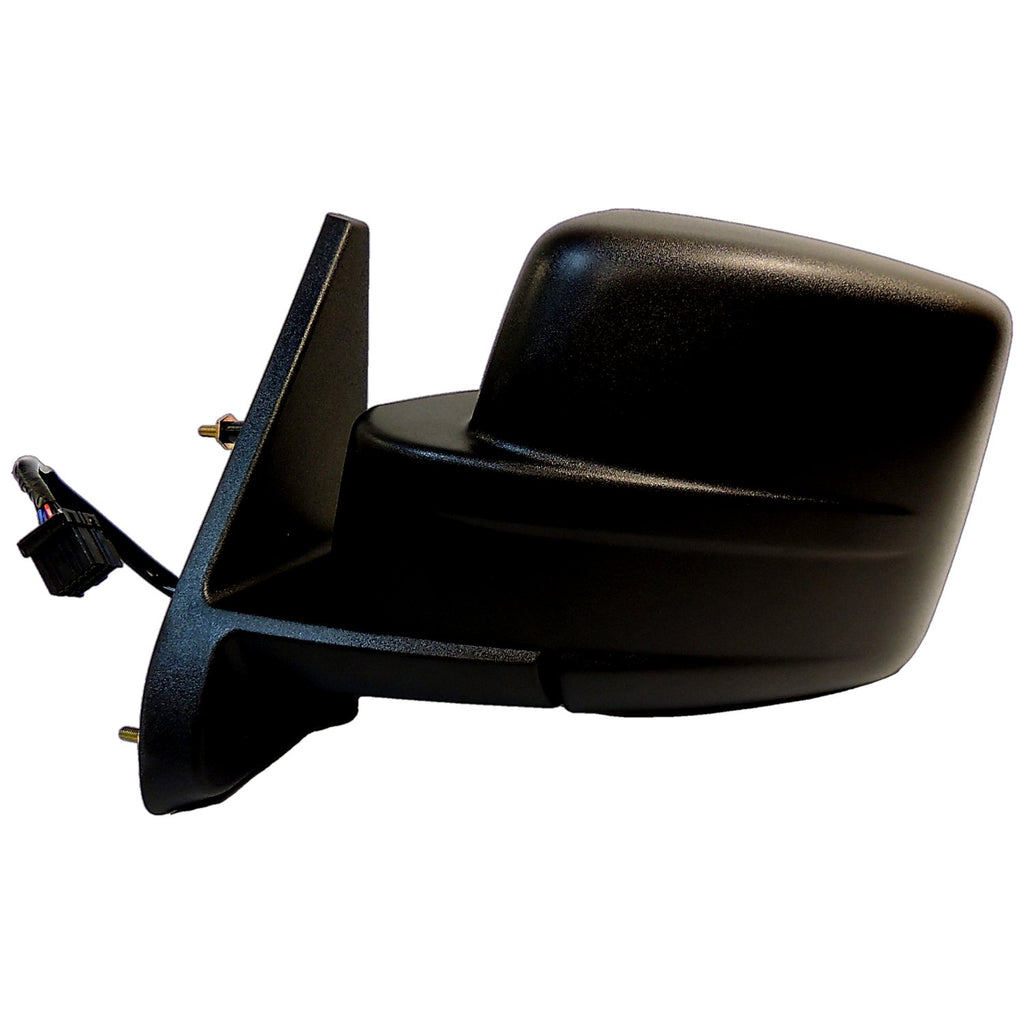 Black ; Left Power, Heated, Manual Folding Mirror for 2011-2015 Jeep MK Patriot Crown Automotive