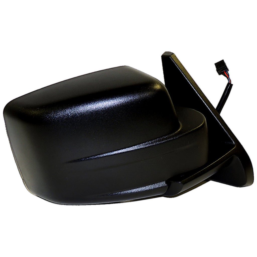 Right Power, Heated, Manual Folding Mirror for 2007-15 Jeep MK Patriot, Black Crown Automotive