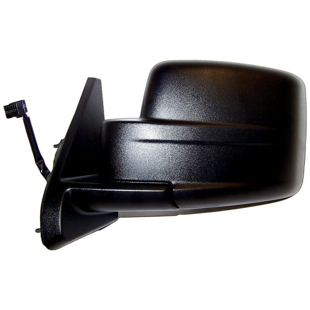 Black ; Left Power, Heated, Manual Folding Mirror for 2007-2014 Jeep MK Patriot Crown Automotive
