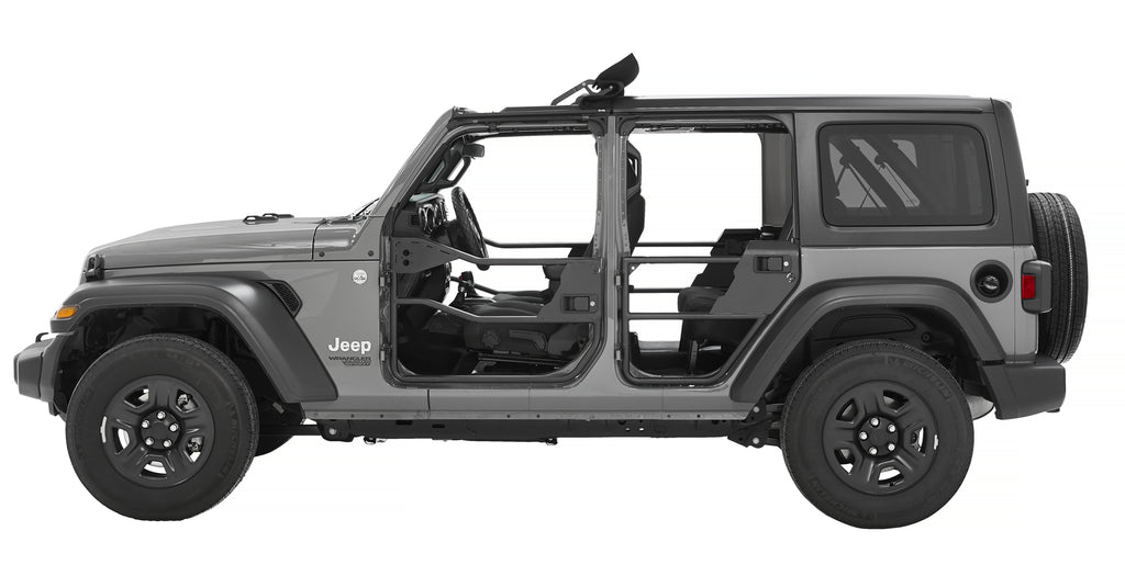 Jeep Tube Doors HighRock 4x4 Element Doors For Jeep 2020-2024 Gladiator Rear Matte Black Bestop