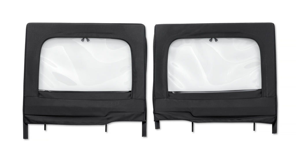 Jeep Half Doors HighRock 4x4 Element Upper Fabric Half Doors For Jeep 2020-2024 Gladiator Rear Black Diamond Pair Bestop