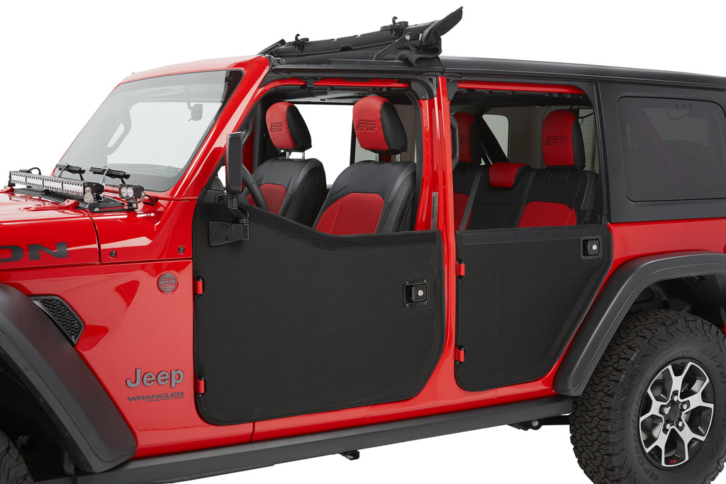 Full Fabric Doors Jeep '20-26 Gladiator '18-26 Wrangler JL Front Black Diamond Bestop