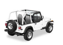 Load image into Gallery viewer, Rounded Upper Door Sliders Rear Corner Jeep 1988-1995 Wrangler YJ Fits Supertop, Sunrider or Halftop Black Denim Single Sliding Bestop