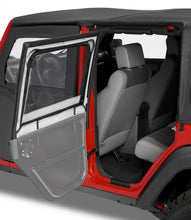 Load image into Gallery viewer, Jeep Half Doors HighRock 4x4 Element Upper Fabric Half Doors For Jeep 1997-2006 Wrangler TJ Front Black Diamond Pair Bestop