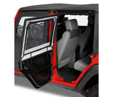 Load image into Gallery viewer, Jeep Half Doors HighRock 4x4 Element Upper Fabric Half Doors For Jeep 2007-2018 Wrangler JK Rear Black Premium Twill Pair Bestop