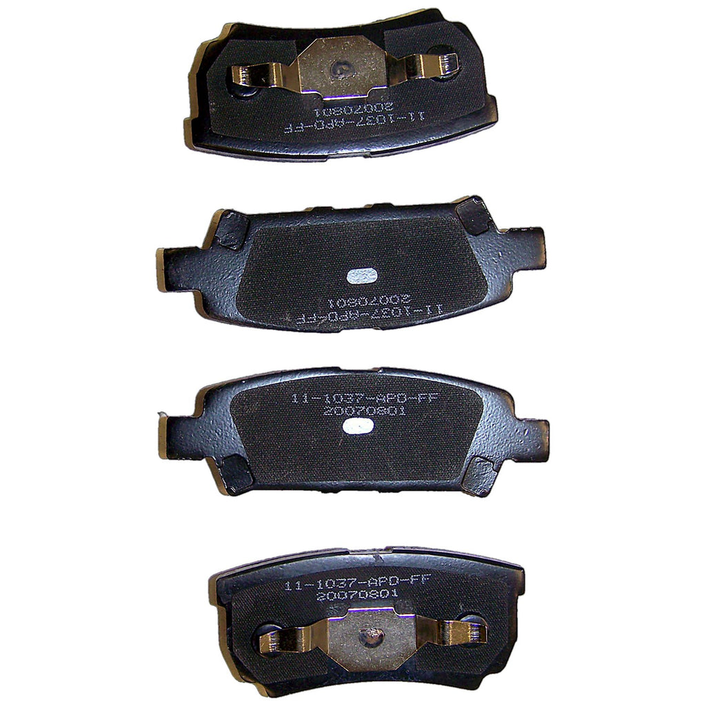 Rear Brake Pad Set for 2007-2017 Jeep MK Compass, Patriot w/ 10.31 Inch Rotors Crown Automotive