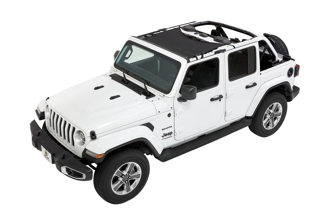 Jeep Gladiator Bikini Top Sun Standard Targa Style Bikini Top For Jeep 2020-2024 Gladiator Mesh Fabric Bestop