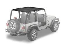 Load image into Gallery viewer, Jeep Wrangler Bikini Top Strapless Extended Safari Style Bikini Top For Jeep 1997-2002 Wrangler TJ Black Denim Bestop