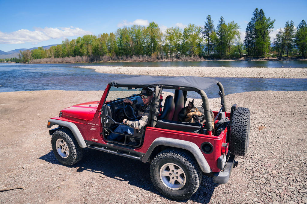 Jeep Bikini Top Header Safari Bikini Tops For Jeep 1997-2002 Wrangler TJ Mesh Fabric Bestop