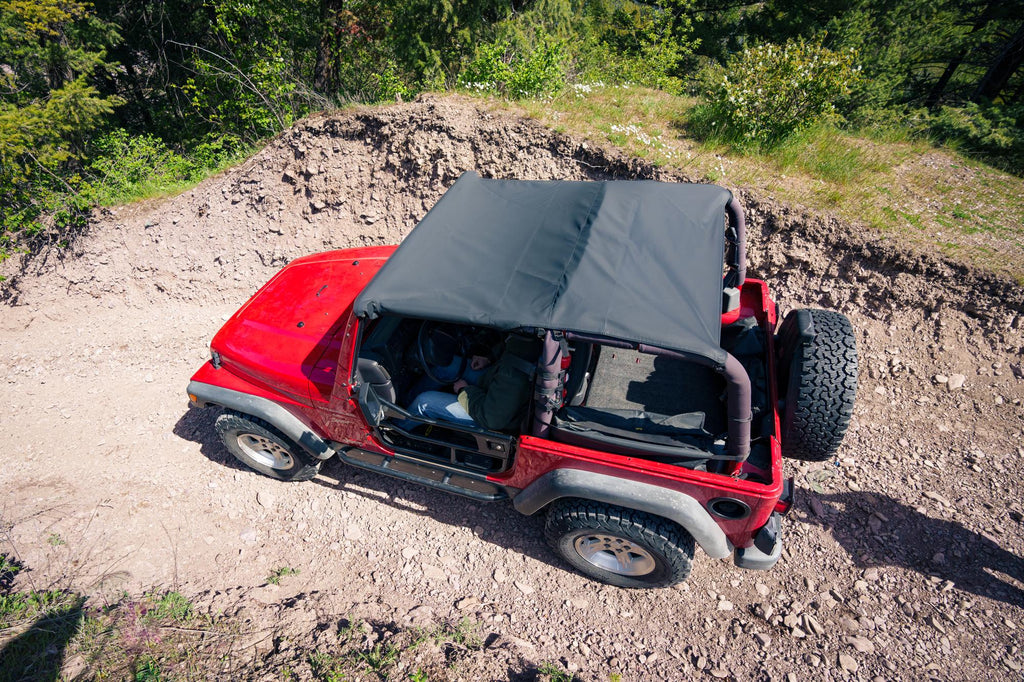 Jeep Bikini Top Header Safari Bikini Tops For Jeep 1997-2002 Wrangler TJ Spice Fabric Bestop