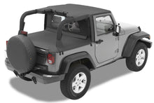 Load image into Gallery viewer, Jeep Bikini Top Header Targa Bikini Tops For Jeep 2007-2009 Wrangler JK 2 Door Black Diamond Fabric Bestop