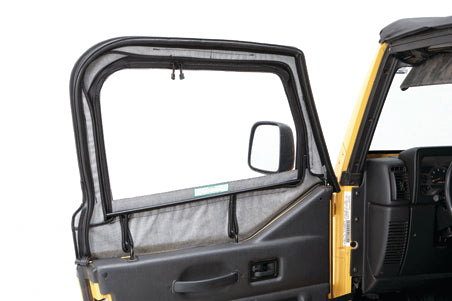Jeep Fabric Door Skins For Jeep 1997-2006 Wrangler TJ Black Diamond Pair Bestop