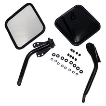 Load image into Gallery viewer, Gloss Black Mirror Kit for 55-95 Jeep CJ-5, CJ-6, CJ-7, CJ-8, YJ Wrangler Crown Automotive