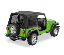 Load image into Gallery viewer, Jeep Wrangler Soft Top Supertop Classic Squareback Soft Tops For Jeep 1997-2006 Wrangler TJ Tinted Black Denim Bestop