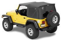 Load image into Gallery viewer, Jeep Soft Top Supertop Squareback Soft Top For Jeep 1997-2006 Wrangler TJ Black Denim Bestop