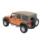 Supertop Ultra Squareback Soft Top For Jeep 2007-2018 Wrangler JK 4 Door Pebble Beige Bestop - 54724-74 - Bestop
