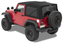 Load image into Gallery viewer, Jeep Soft Top Supertop Squareback Soft Top For Jeep 2007-2018 Wrangler JK 2 Door Black Premium Twill Bestop