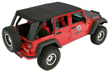 Load image into Gallery viewer, Trektop Pro Hybrid Slantback Soft Top For Jeep 2007-2018 Wrangler JK 4 Door Black Bestop