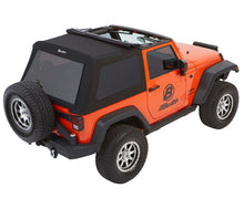 Load image into Gallery viewer, Jeep Wrangler Trektop Glide Slantback Soft Tops For Jeep 2007-2018 Wrangler JK 2 Door Black Diamond Bestop