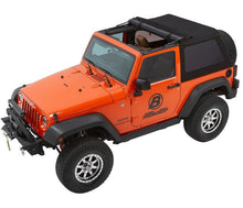 Load image into Gallery viewer, Jeep Wrangler Trektop Glide Slantback Soft Tops For Jeep 2007-2018 Wrangler JK 2 Door Black Diamond Bestop