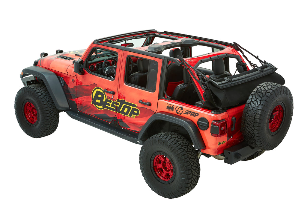 Trektop Ultra Jeep '18-26 Wrangler JL 4-Door Premium Black Twill Bestop
