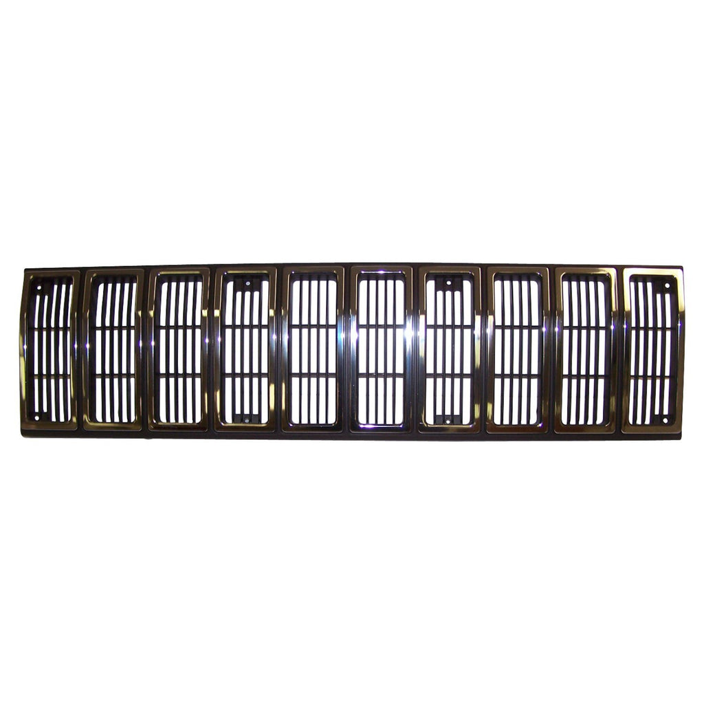 Black & Chrome Grille for Select 1984-1997 Jeep XJ Cherokee, MJ Comanche Crown Automotive
