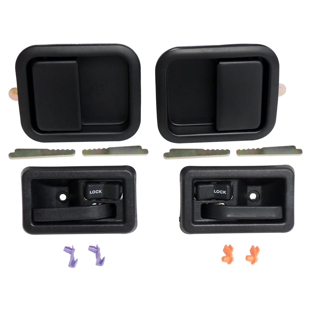 Full Interior and Exterior Door Handle Kit for 82-06 Jeep CJ-7, CJ-8, YJ, TJ Crown Automotive