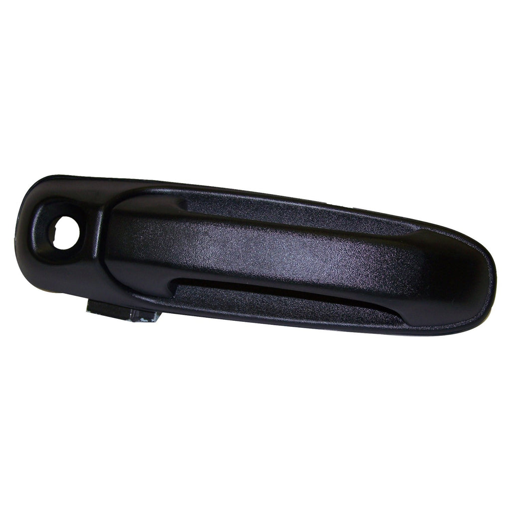 Left Front Door Handle w/ Key Hole for 02-07 Jeep KJ Liberty, Black Textured Crown Automotive